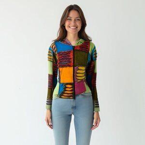 💕 KPC Colorful Patchwork Hoodie S